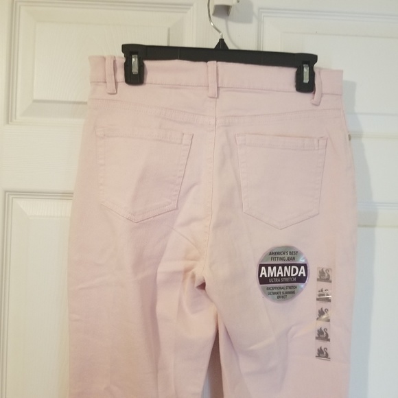 Gloria Vanderbilt Amanda Jeans NWT 10 Petite Pink - Picture 5 of 6